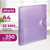 Папка на 2-х кольцах Attache Rainbow Style 35 мм фиолетовая до 250 листов фото Папка на 2-х кольцах Attache Rainbow Style 35 мм фиолетовая до 250 листов