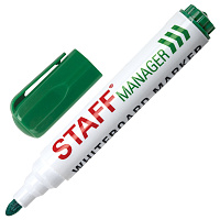 Маркер стираемый для белой доски ЗЕЛЕНЫЙ, STAFF "Manager" WBM-491, 5 мм, с клипом, 151494 фото Маркер стираемый для белой доски ЗЕЛЕНЫЙ, STAFF "Manager" WBM-491, 5 мм, с клипом, 151494