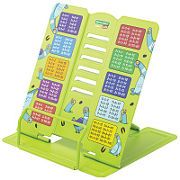 Подставка для книг и учебников большая BRAUBERG KIDS "Funny Pigeons" с таблицей умножения, регулируемый угол наклона, металлическая, 238961