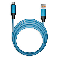 Кабель BOLD USB – Type-C, 1 м, 3 А, SMARTBUY для быстрой зарядки и передачи данных, толстый, синий, 18126, 3112BOLD-BLUE фото Кабель BOLD USB – Type-C, 1 м, 3 А, SMARTBUY для быстрой зарядки и передачи данных, толстый, синий, 18126, 3112BOLD-BLUE