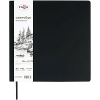 Скетчбук 80л., 300*300 Гамма "Студия", черный, твердая обложка, на резинке, белая, 140г/м2 фото Скетчбук 80л., 300*300 Гамма "Студия", черный, твердая обложка, на резинке, белая, 140г/м2