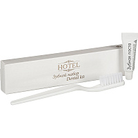 Набор зубной Hotel картон (зубная щётка, зубная паста, 200 штук в упаковке) фото Набор зубной Hotel картон (зубная щётка, зубная паста, 200 штук в упаковке)