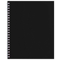 Тетрадь А5 96 л., HATBER, гребень, клетка, Soft-touch ламинация, SoloMatte "Черный бархат", 092869, 96Т5лВ1гр