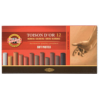 Пастель сухая Koh-I-Noor Toison Dor Soft 8522 круглая 12 цветов фото Пастель сухая Koh-I-Noor Toison Dor Soft 8522 круглая 12 цветов