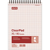 Блокнот Attache Selection Clear Pad А5 80 листов без линовки белый на спирали (145х215 мм) фото Блокнот Attache Selection Clear Pad А5 80 листов без линовки белый на спирали (145х215 мм)