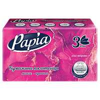 Полотенца бумажные (1 пачка – 100 листов) PAPIA (H3) UNIT PACK, 3-слойные, 23х20,5 см, V-сложение, 5090823 фото Полотенца бумажные (1 пачка – 100 листов) PAPIA (H3) UNIT PACK, 3-слойные, 23х20,5 см, V-сложение, 5090823