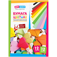 Цветная бумага тонированная А4, ArtSpace, 12л., 12цв., в папке фото Цветная бумага тонированная А4, ArtSpace, 12л., 12цв., в папке