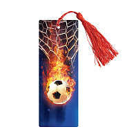 Закладка для книг 3D с линейкой, 150*55мм, ArtSpace "Fire ball", декоративный шнурок фото Закладка для книг 3D с линейкой, 150*55мм, ArtSpace "Fire ball", декоративный шнурок