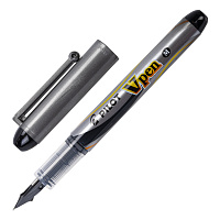 Ручка перьевая одноразовая Pilot SVP-4M V-Pen цвет чернил черный цвет корпуса серый