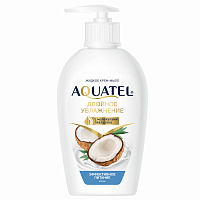 Мыло-крем 280 г AQUATEL "Кокосовое молочко" увлажняющее, эффективное питание, дозатор, 5256 фото Мыло-крем 280 г AQUATEL "Кокосовое молочко" увлажняющее, эффективное питание, дозатор, 5256