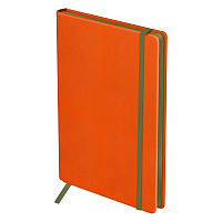 Ежедневник недатированный, А5, 136л., твердый переплет, кожзам, BG "Contrast. Orange", оранжевый, цветной срез, на резинке фото Ежедневник недатированный, А5, 136л., твердый переплет, кожзам, BG "Contrast. Orange", оранжевый, цветной срез, на резинке