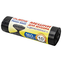 Мешки для мусора LAIMA "ULTRA" 160 л черные, рулон 10 шт. прочные, ПВД 30 мкм, 90х120 см, 607694 фото Мешки для мусора LAIMA "ULTRA" 160 л черные, рулон 10 шт. прочные, ПВД 30 мкм, 90х120 см, 607694