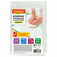 Коврик силиконовый для раскатки/запекания 46х66 см, зеленый, ПОДАРОК пластиковый нож, DASWERK (ДАСВЕРК), 608428