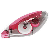 Корректирующая лента Berlingo "Neon" 5мм*10м, розовый, PET бокс, европодвес фото Корректирующая лента Berlingo "Neon" 5мм*10м, розовый, PET бокс, европодвес