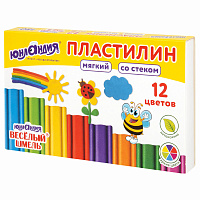 Пластилин мягкий ЮНЛАНДИЯ "ВЕСЕЛЫЙ ШМЕЛЬ", 12 цветов, 180 г, СО СТЕКОМ, 106672 фото Пластилин мягкий ЮНЛАНДИЯ "ВЕСЕЛЫЙ ШМЕЛЬ", 12 цветов, 180 г, СО СТЕКОМ, 106672