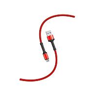 Кабель Smartbuy S26, USB - micro-USB, 3A output, нейлоновая оплетка, 1м, красный фото Кабель Smartbuy S26, USB - micro-USB, 3A output, нейлоновая оплетка, 1м, красный