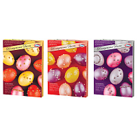 Красители пасхальные для яиц ЖИДКИЕ "Жемчужная Пасха", 3 цвета в наборе, наклейки-стразы, ассорти, 81895