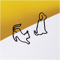 Скрепки фигурные 19мм, MESHU "Cat&Dog ", 4шт., пакет с европодвесом фото Скрепки фигурные 19мм, MESHU "Cat&Dog ", 4шт., пакет с европодвесом
