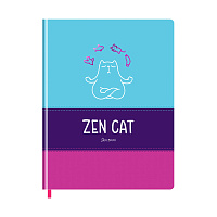 Дневник 1-11 кл. 48л. (твердый) BG "Zen cat", комбинированная иск. кожа, полноцветная печать, тиснение фольгой, ляссе фото Дневник 1-11 кл. 48л. (твердый) BG "Zen cat", комбинированная иск. кожа, полноцветная печать, тиснение фольгой, ляссе
