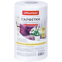 Салфетки универсальные OfficeClean, вискоза, 20*20см, 150шт., белые, в рулоне, 35г/м2 фото Салфетки универсальные OfficeClean, вискоза, 20*20см, 150шт., белые, в рулоне, 35г/м2