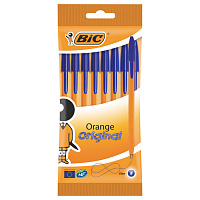 Ручки шариковые BIC "Orange Fine", НАБОР 8 шт., СИНИЕ, линия письма 0,32 мм, пакет, 919228 фото Ручки шариковые BIC "Orange Fine", НАБОР 8 шт., СИНИЕ, линия письма 0,32 мм, пакет, 919228