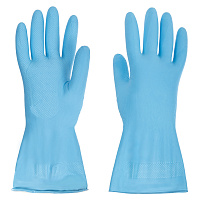Перчатки МНОГОРАЗОВЫЕ нитриловые LAIMA ГИПОАЛЛЕРГЕННЫЕ, хлопчатобумажное напыление, ПРОЧНЫЕ, размер 8-9, L (большой), синие, вес 38г, 604999
