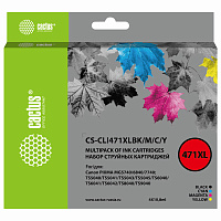 Картридж струйный CACTUS (CS-CLI471XLBK/M/C/Y) для Canon TS5040/MG5740/MG6840/MG7740, цветной, CS-CLI471XLBMCY фото Картридж струйный CACTUS (CS-CLI471XLBK/M/C/Y) для Canon TS5040/MG5740/MG6840/MG7740, цветной, CS-CLI471XLBMCY