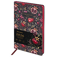 Ежедневник датированный 2026 А5 138x213 мм, BRAUBERG "Vista", под кожу, гибкий, "Pomegranate", 117449 фото Ежедневник датированный 2026 А5 138x213 мм, BRAUBERG "Vista", под кожу, гибкий, "Pomegranate", 117449