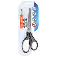 Ножницы BRAUBERG "SUPER", 230 мм, серо-черные, 2-х сторонняя заточка, эргономичные ручки, 237297