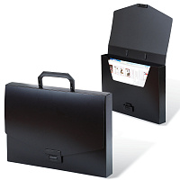 Папка-портфель пластиковая BRAUBERG "Energy" А4 (330х256х32 мм), без отделений, черная, 221202 фото Папка-портфель пластиковая BRAUBERG "Energy" А4 (330х256х32 мм), без отделений, черная, 221202