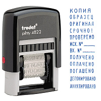 Штамп стандартный "12 БУХГАЛТЕРСКИХ ТЕРМИНОВ", корпус черный, оттиск 25х4 мм, синий, TRODAT 4822 фото Штамп стандартный "12 БУХГАЛТЕРСКИХ ТЕРМИНОВ", корпус черный, оттиск 25х4 мм, синий, TRODAT 4822