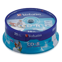 Диск CD-R Verbatim 700 МБ 52x cake box 43439 (25 штук в упаковке) фото Диск CD-R Verbatim 700 МБ 52x cake box 43439 (25 штук в упаковке)