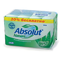 Мыло туалетное антибактериальное 300 г ABSOLUT (Абсолют) КОМПЛЕКТ 4 шт. х 75 г "Алоэ",без триклозана, 6065 фото Мыло туалетное антибактериальное 300 г ABSOLUT (Абсолют) КОМПЛЕКТ 4 шт. х 75 г "Алоэ",без триклозана, 6065