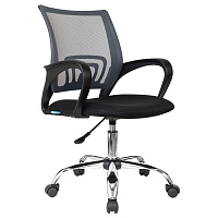 Кресло оператора Helmi HL-M95 R (695) "Airy", СН, спинка сетка серая/сиденье ткань TW черная, пиастра фото Кресло оператора Helmi HL-M95 R (695) "Airy", СН, спинка сетка серая/сиденье ткань TW черная, пиастра