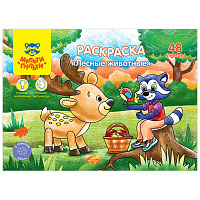 Раскраска в папке А5, 48 л. Мульти-Пульти "Лесные животные фото Раскраска в папке А5, 48 л. Мульти-Пульти "Лесные животные