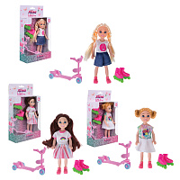 КУКЛА "Alisa Little Love", НАБОР, с самокатом и роликами, 14,4 см, АССОРТИ, 3 вида, 1TOY фото КУКЛА "Alisa Little Love", НАБОР, с самокатом и роликами, 14,4 см, АССОРТИ, 3 вида, 1TOY