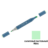 Маркер двусторонний для скетчинга Гамма "Студия", салатовый пастельный, корпус трехгранный, пулевид./клиновид. наконечники фото Маркер двусторонний для скетчинга Гамма "Студия", салатовый пастельный, корпус трехгранный, пулевид./клиновид. наконечники