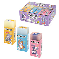 Ластик FUNSTER (ФАНСТЕР) "PETS", 50х21х16 мм, прямоугольный, картонный держатель, экологичный ПВХ, ассорти, 272725 фото Ластик FUNSTER (ФАНСТЕР) "PETS", 50х21х16 мм, прямоугольный, картонный держатель, экологичный ПВХ, ассорти, 272725