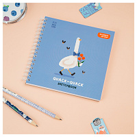 Скетчбук 60л., 150*150 MESHU "Quack-Quack", на гребне, выб. лак, soft-touch, 120г/м2 фото Скетчбук 60л., 150*150 MESHU "Quack-Quack", на гребне, выб. лак, soft-touch, 120г/м2