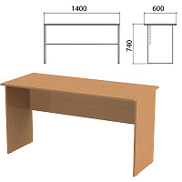 Стол прямой Эко 1400 (бук бавария, 1400х600х740 мм)