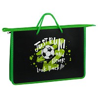 Папка с ручками А4 ArtSpace "Football", пластик, на молнии, 45мм фото Папка с ручками А4 ArtSpace "Football", пластик, на молнии, 45мм