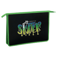 Папка для тетрадей 1 отделение, А4, ArtSpace "Skater", пластик, на молнии фото Папка для тетрадей 1 отделение, А4, ArtSpace "Skater", пластик, на молнии