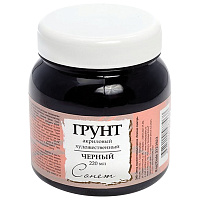 Грунт акриловый "Сонет", черный, баночка 220 мл, 2123922 фото Грунт акриловый "Сонет", черный, баночка 220 мл, 2123922