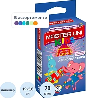 Лейкопластырь Master Uni Kids бактерицидный детский 1.9x5.6 см (20 штук в упаковке) фото Лейкопластырь Master Uni Kids бактерицидный детский 1.9x5.6 см (20 штук в упаковке)