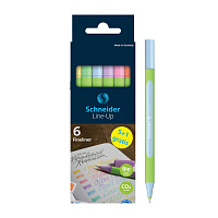 Набор капиллярных ручек Schneider "Line-Up Pastel" 06цв., 0,4мм, картон. упаковка, европодвес фото Набор капиллярных ручек Schneider "Line-Up Pastel" 06цв., 0,4мм, картон. упаковка, европодвес