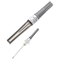 Игла двусторонняя Vacuette Visio plus 22G 0.7x38 мм черная с визуальной камерой (100 штук в упаковке)