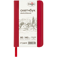 Скетчбук 80л., 90*140 Гамма "Студия", винный, твердая обложка, на резинке, слоновая кость, 140г/м2 фото Скетчбук 80л., 90*140 Гамма "Студия", винный, твердая обложка, на резинке, слоновая кость, 140г/м2