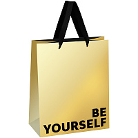 Пакет подарочный 18*23*10см MESHU "Be yourself", матовая ламинация фото Пакет подарочный 18*23*10см MESHU "Be yourself", матовая ламинация