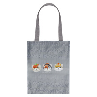 Сумка-шоппер ArtSpace"Sushi Cats", 31*39см. с карманом фото Сумка-шоппер ArtSpace"Sushi Cats", 31*39см. с карманом
