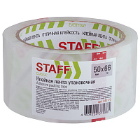 Клейкая лента упаковочная 50 мм x 66 м, прозрачная, толщина 40 микрон, STAFF CLASSIC, 440175 фото Клейкая лента упаковочная 50 мм x 66 м, прозрачная, толщина 40 микрон, STAFF CLASSIC, 440175